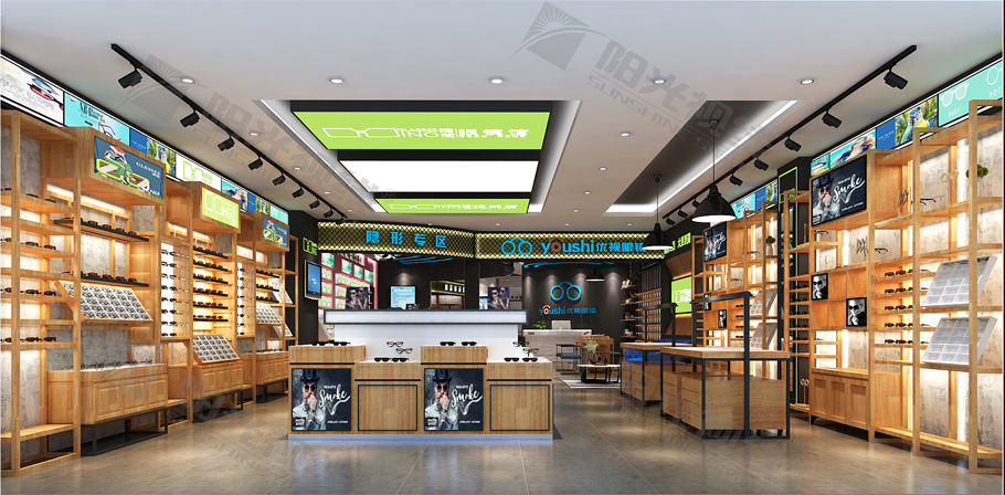 山東德州優視眼鏡店裝修效果圖
