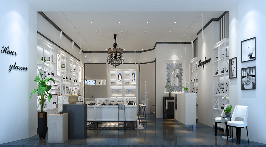 hous glasses眼鏡店裝修效果圖