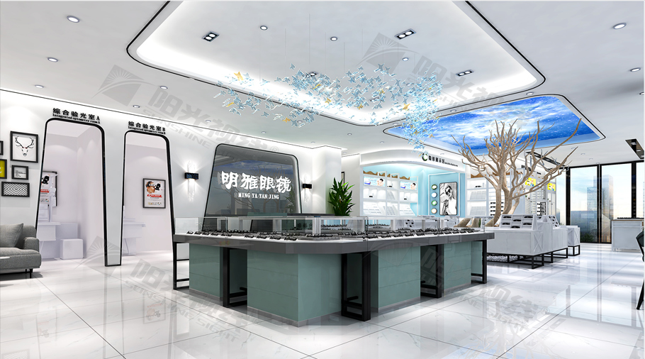 明雅眼鏡店裝修效果圖