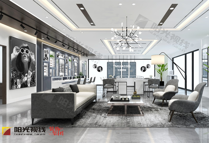 河北永明眼鏡店裝修設(shè)計(jì)效果圖案例