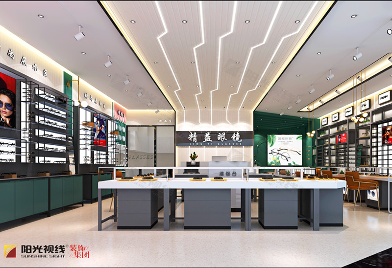 貴陽精益眼鏡店裝修設(shè)計效果圖