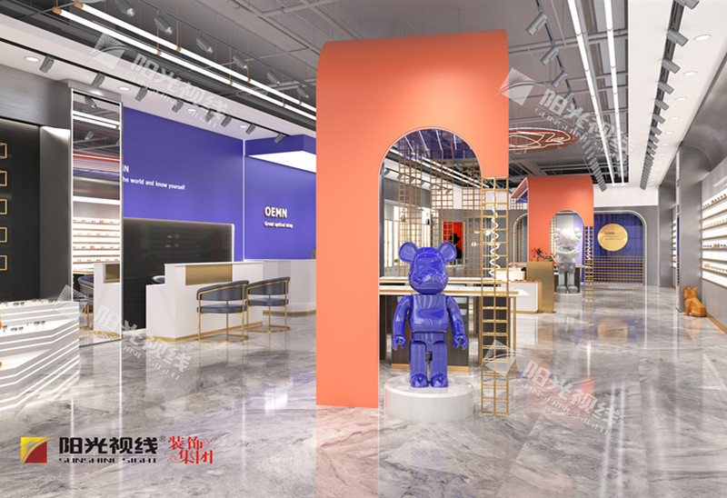 河北邢臺眼鏡店輕工業(yè)風(fēng)裝修案例